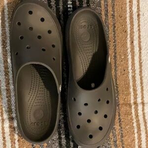 Crocs, brown, size 11W, EUC